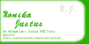 monika justus business card